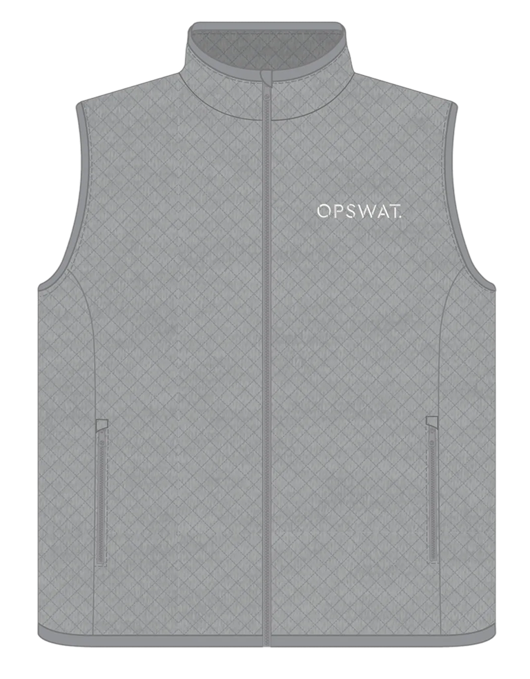Grey Quilted Vest – Men’s