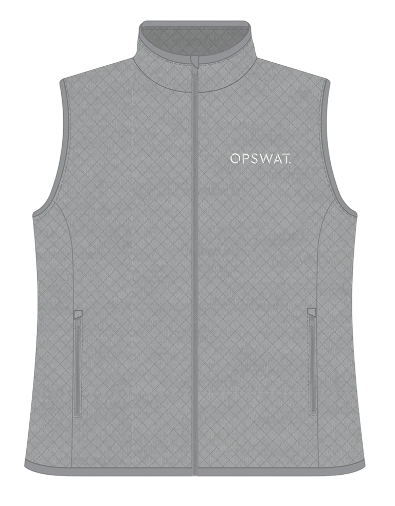 Grey Quilted Vest - Women’s