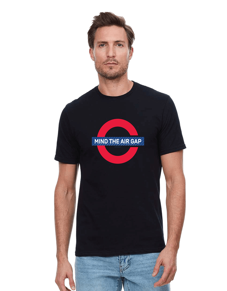 Black Mind the Air Gap T-Shirt
