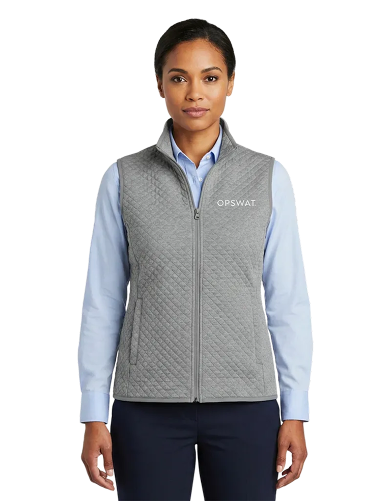 Grey Quilted Vest - Women’s