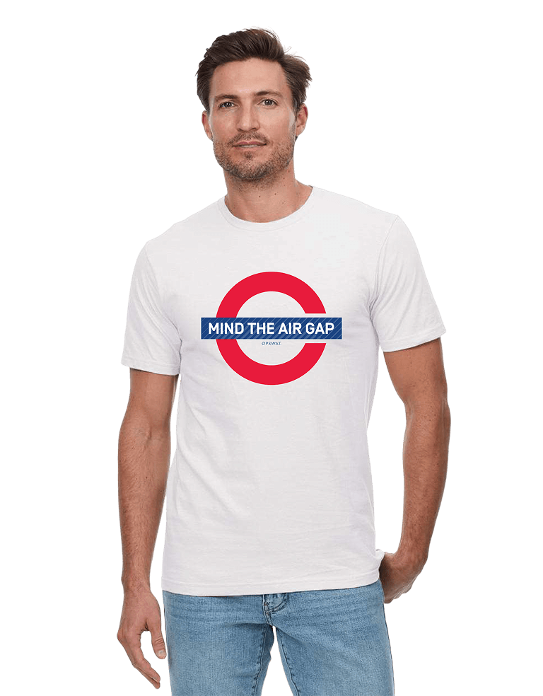 White Mind the Air Gap T-shirt